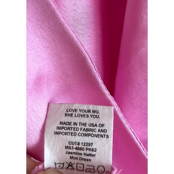 Show Me Your Mumu Jasmine Mini Dress in Pink Luxe Satin S - Picture 7 of 8